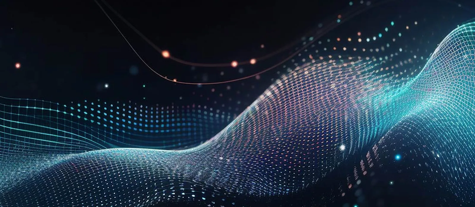 Abstract visualization representing AI-led design operations