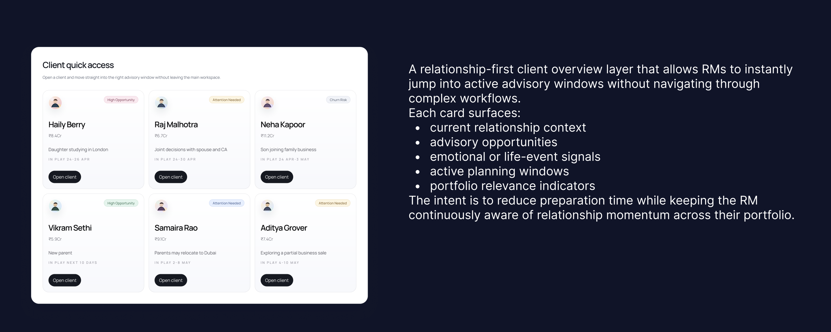 Advisor workflow optimization