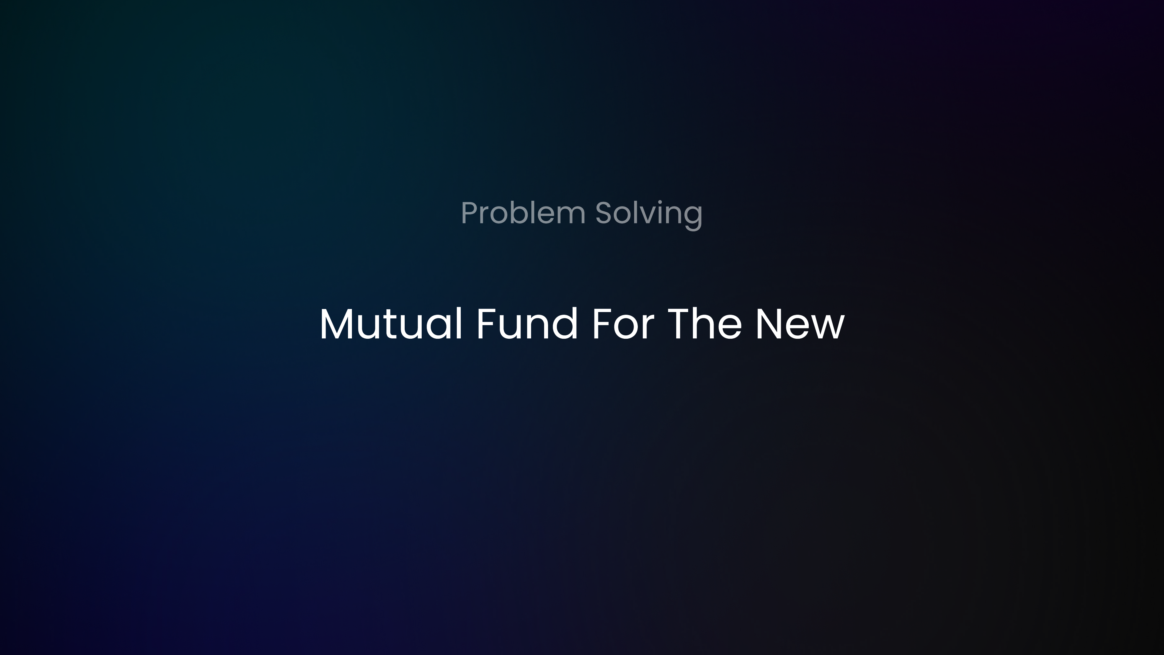 Mutual funds project slide 01