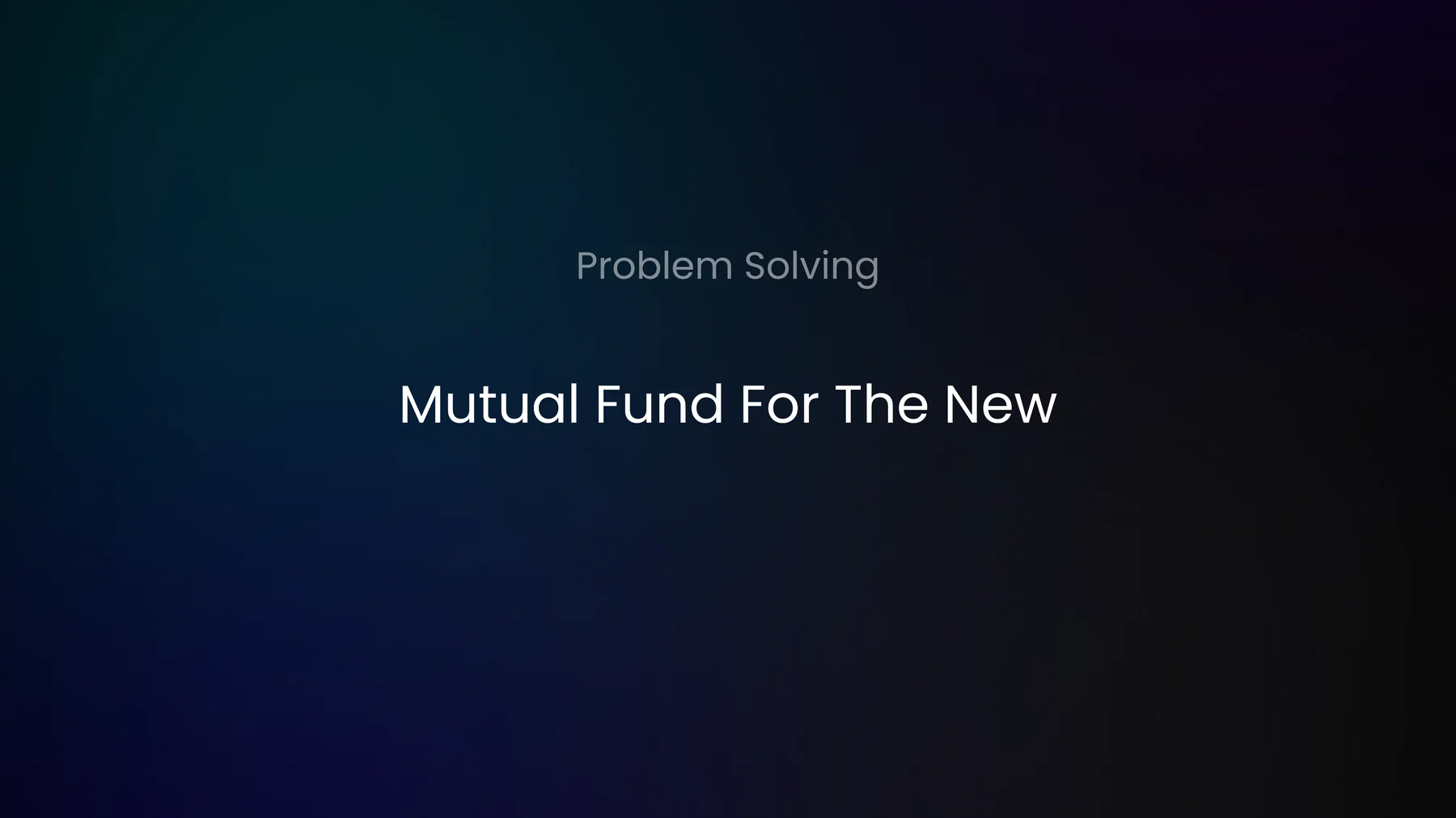 Mutual funds project slide 01