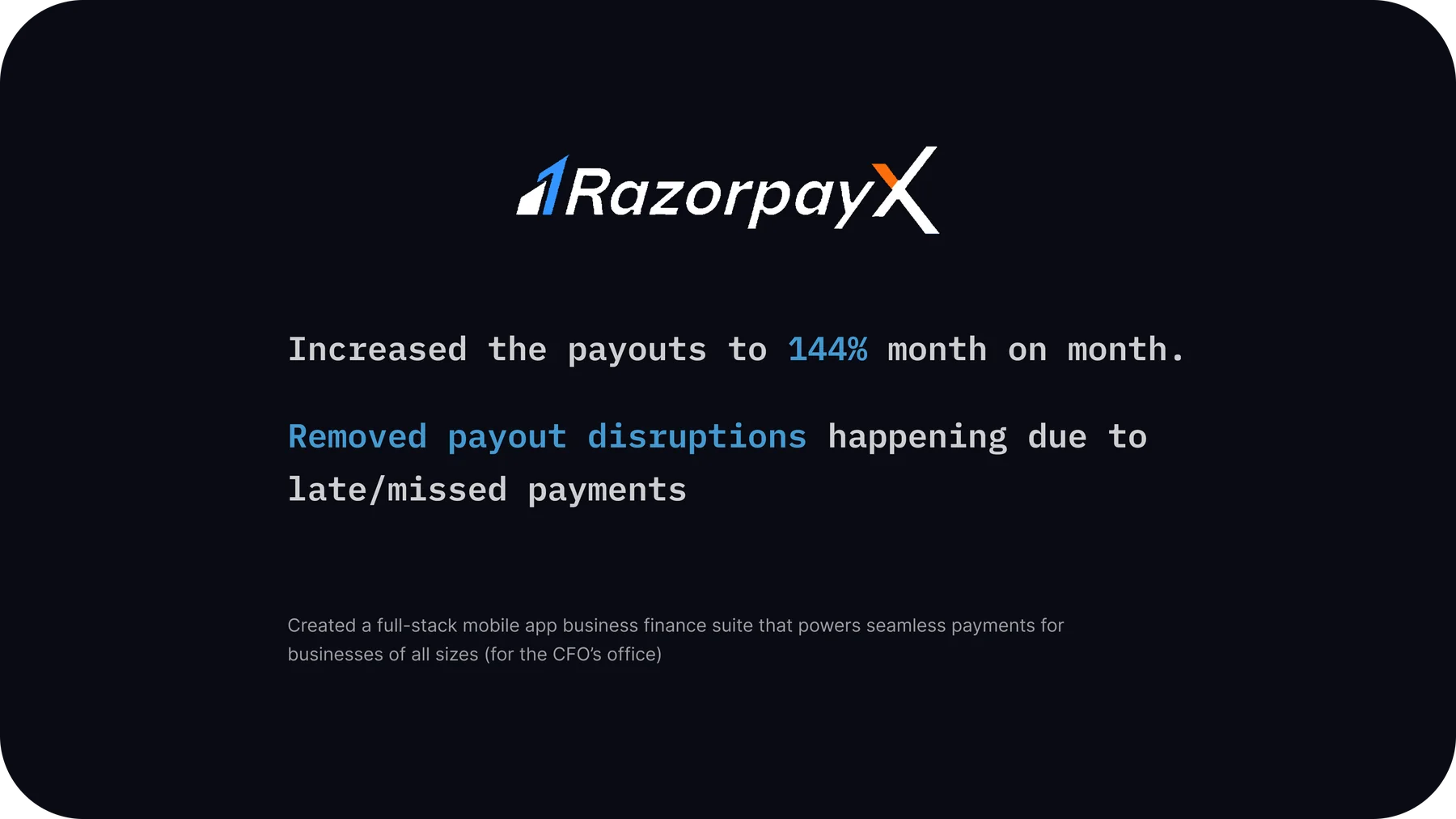 RazorpayX outcomes