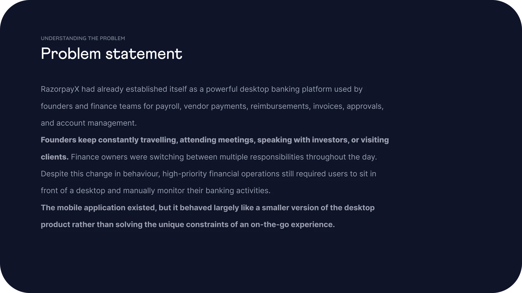RazorpayX problem framing 01